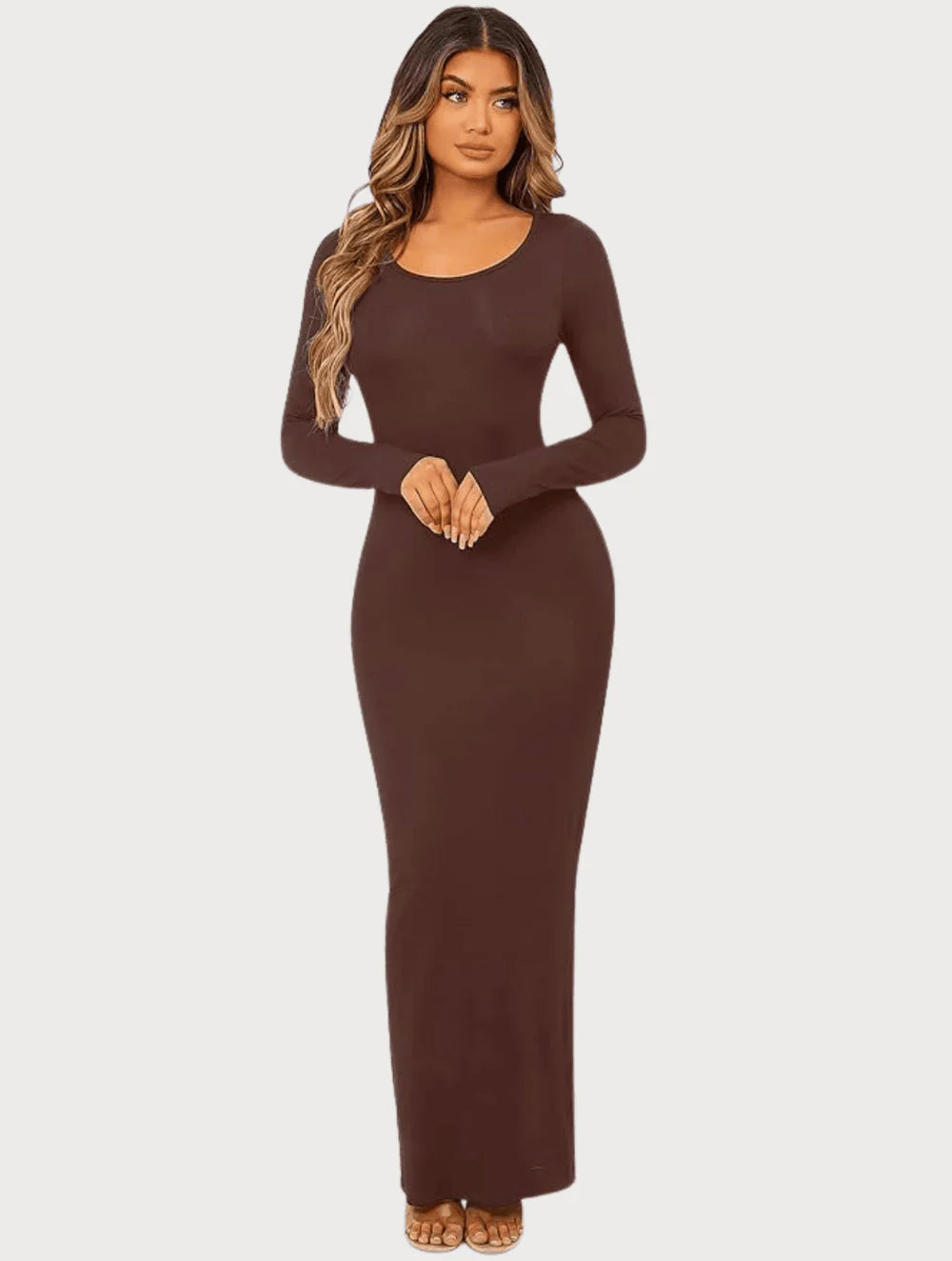 Shapewear Long Sleeve Dress